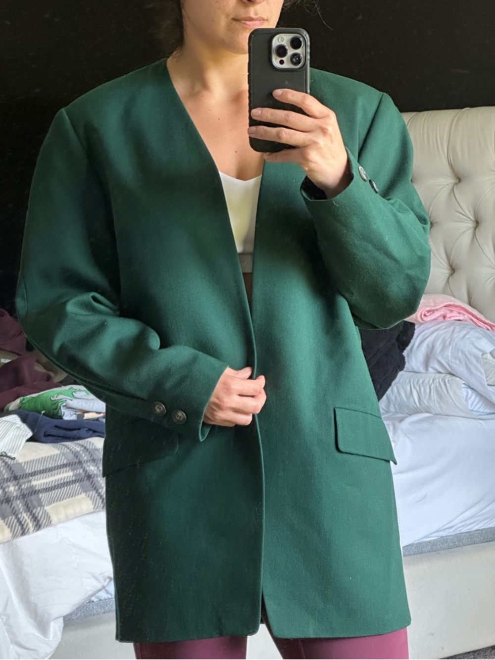 Paul Stanley Esmerald Green 100 % Pure Wool Blazer Blazer